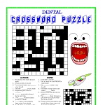 Dental crossword for older kids